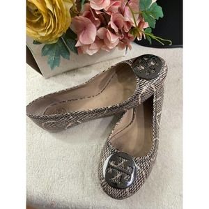 Tory Burch PYTHON Reva Flats Size 7.5M (30000